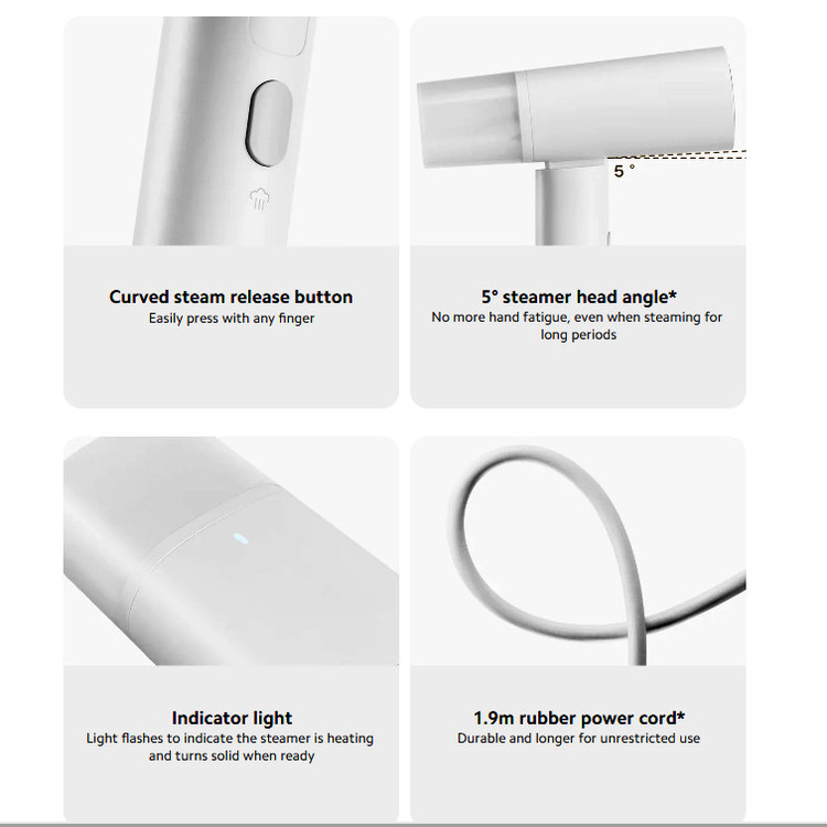 اتو بخار مسافرتی شیائومی میجیا مدل Xiaomi Mijia Garment Steamer MJGTJ02LF سفید